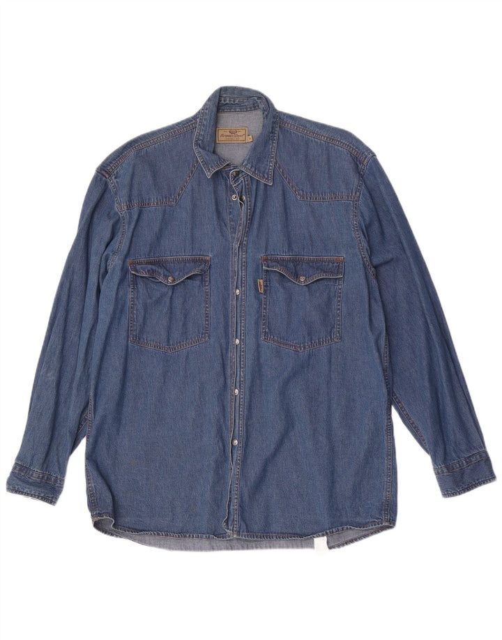 European Project Chemise en Jean Homme Bleu Moyen Coton