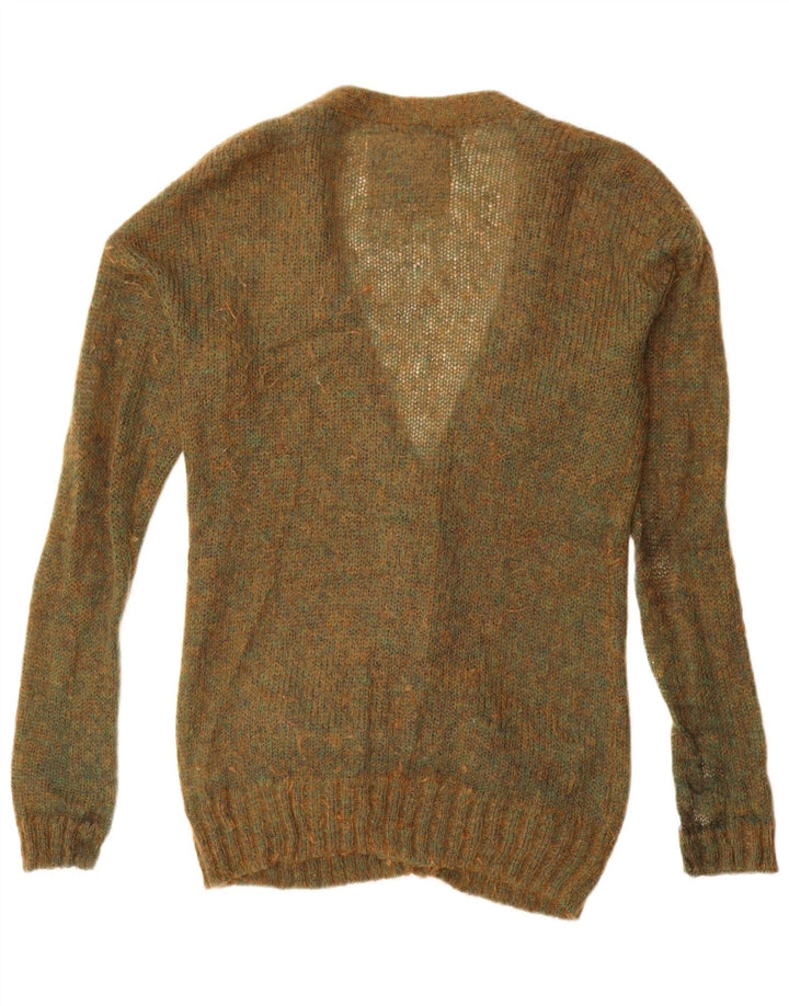 Jack Wills Pull cardigan surdimensionné pour femme UK 12 Kaki moyen moucheté