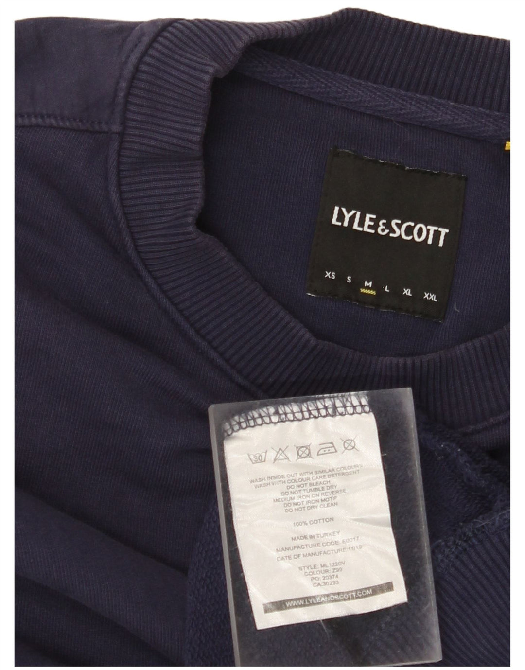 LYLE & SCOTT Sweat-Shirt Homme Bleu Marine Moyen Coton