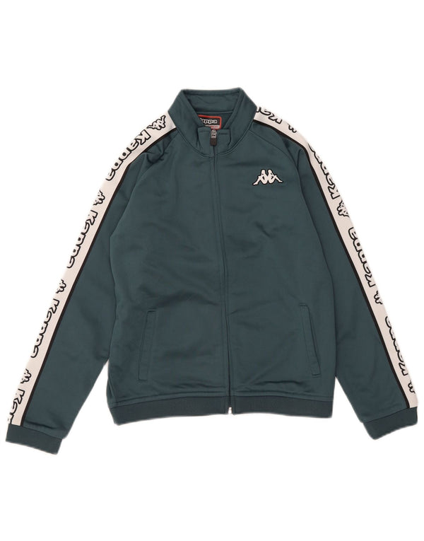 Kappa Veste de Survêtement Graphique Garçon 9-10 Ans Vert Colorblock