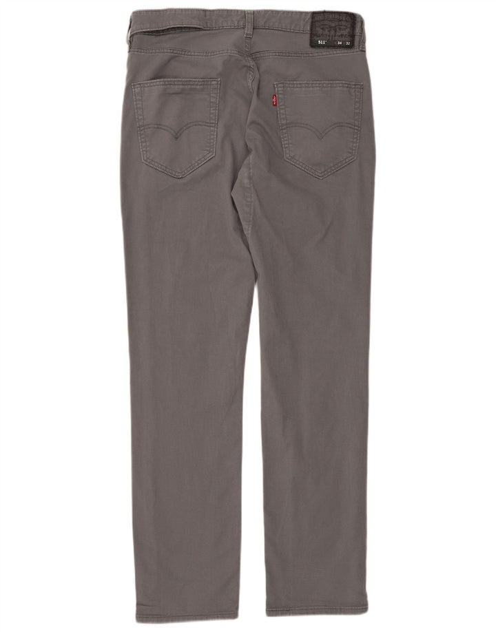 LEVI'S Pantalon Chino Slim 511 Homme W34 L32 Gris Coton