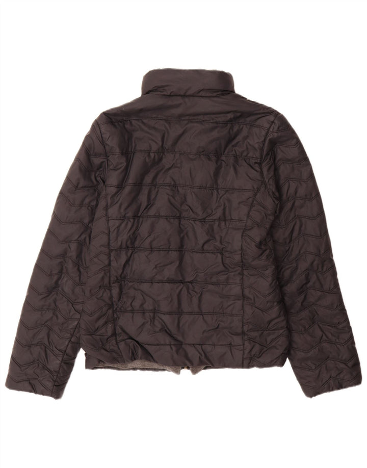 Zara Veste matelassée pour femme UK 12 Medium Noir Nylon