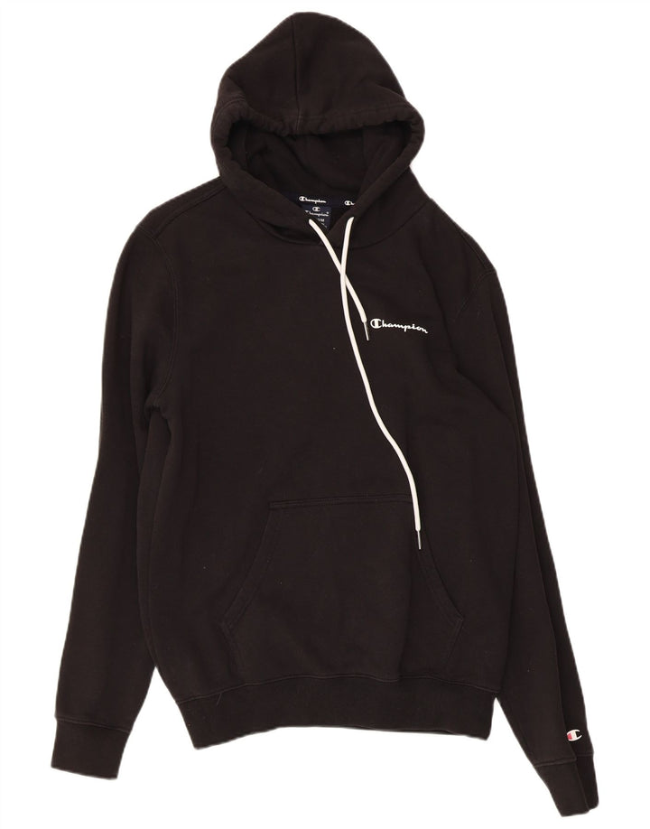 CHAMPION Mens Hoodie Jumper Medium Black
