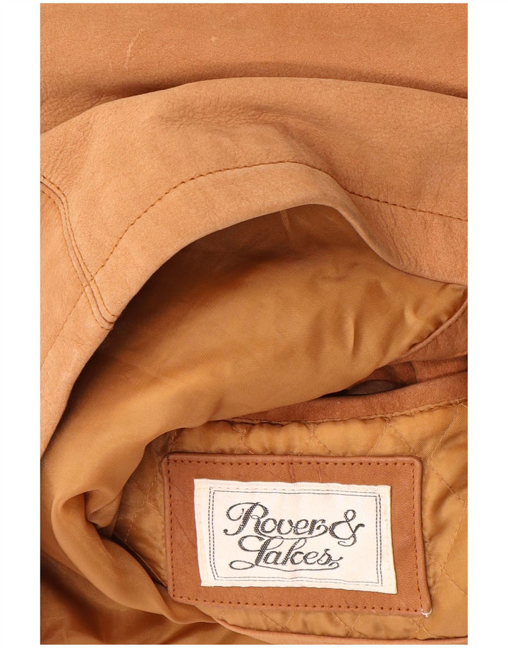 Rover&Lakes Manteau en cuir pour homme IT 46 Petit cuir marron