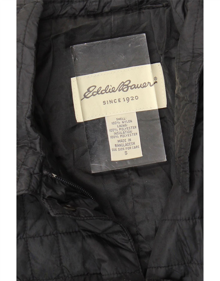 EDDIE BAUER Veste rembourrée pour femme UK 10 Petit nylon noir