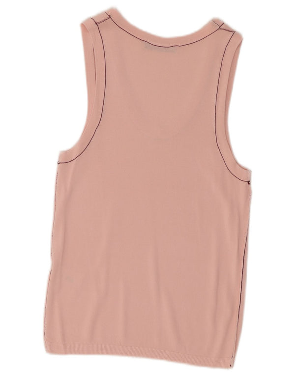 Zara Débardeur Femme UK 12 Viscose Rose Moyen