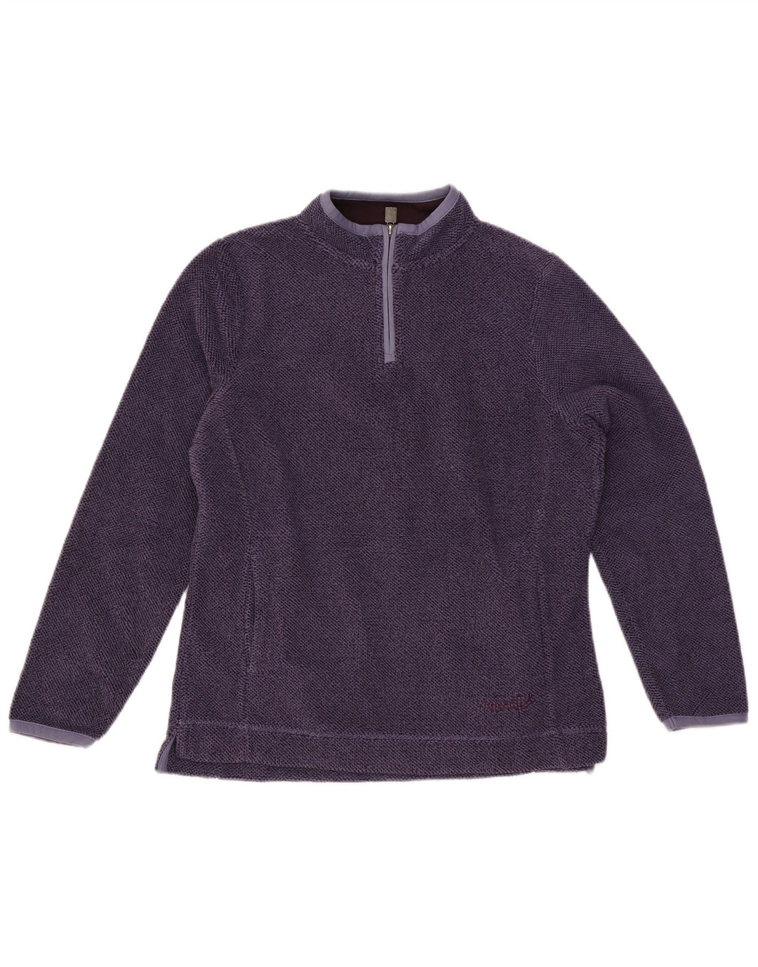 Weird Fish Sweat-shirt à col zippé pour femme UK 12 Violet moyen Polyester