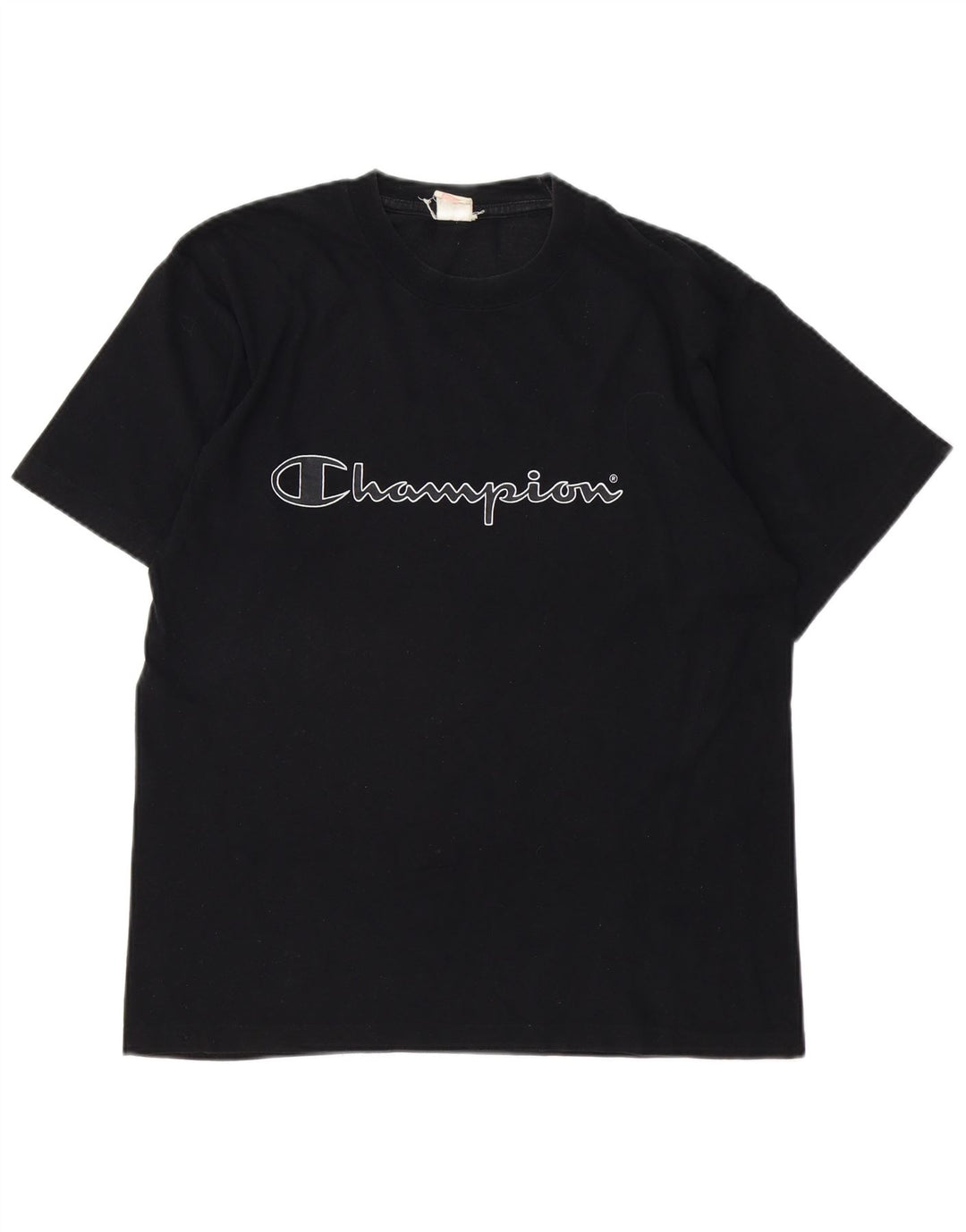 CHAMPION T-Shirt Graphique Homme Noir Moyen Coton