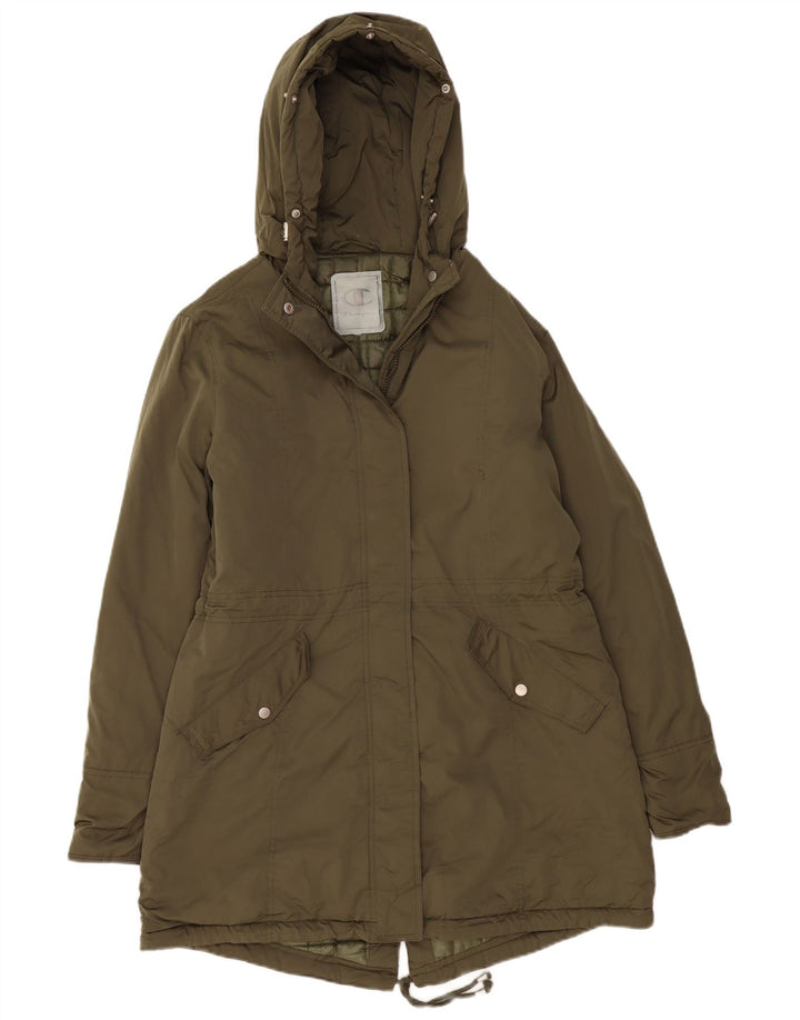 Champion Parka à capuche pour femme UK 18 XL Kaki Polyester