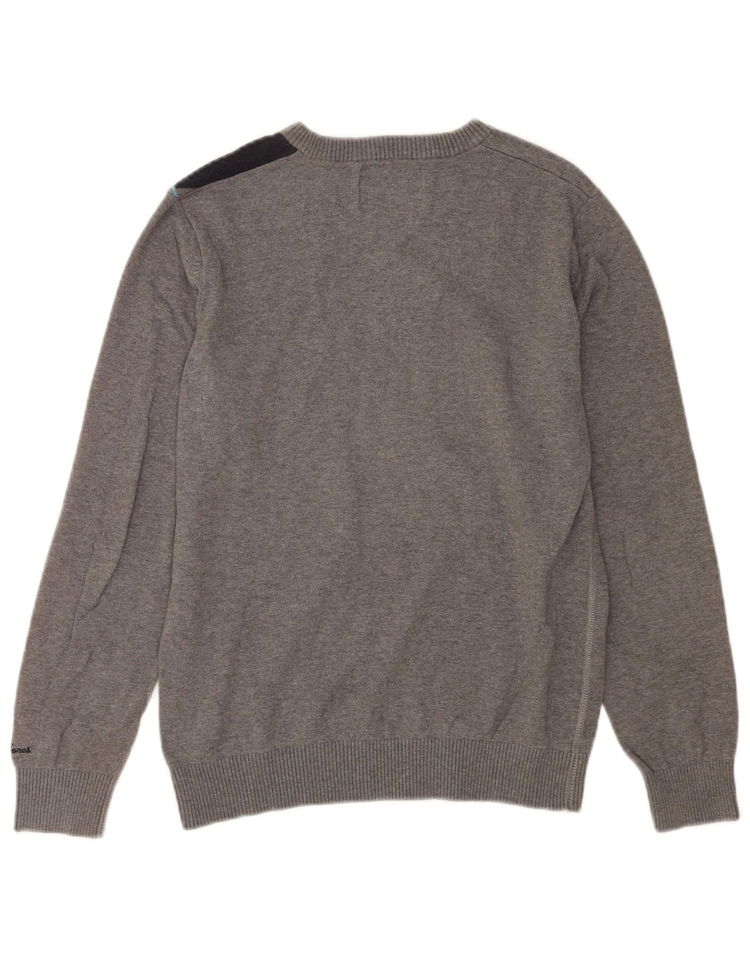 Jack & Jones Pull Col V Homme Gris Moyen Colorblock Coton