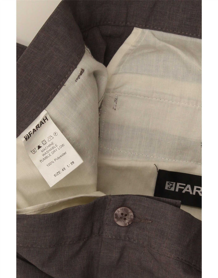 Farah Pantalon Chino Droit Homme W48 L29 Gris Polyester
