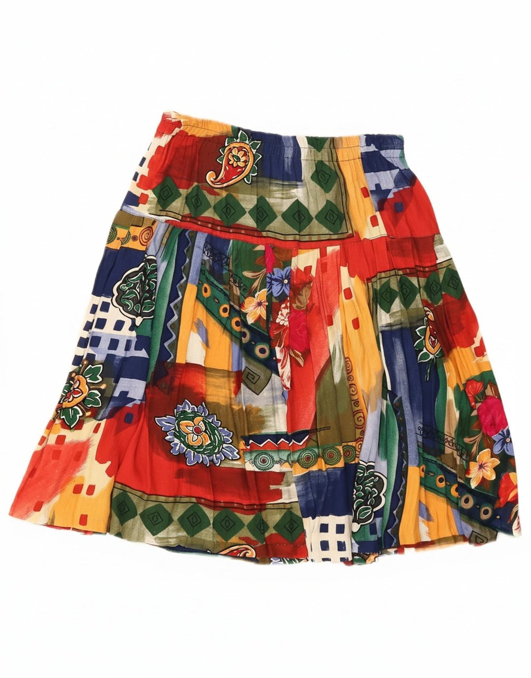VINTAGE Womens Abstract Pattern A-Line Skirt Large W28  Multicoloured