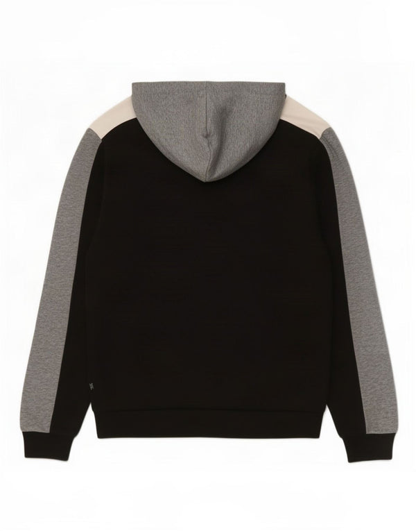 Puma Pull à capuche pour homme en coton color block Small Gris
