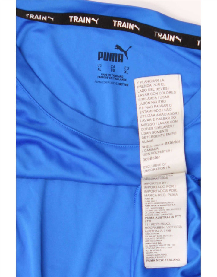 Puma T-Shirt Graphique Homme XL Bleu Polyester