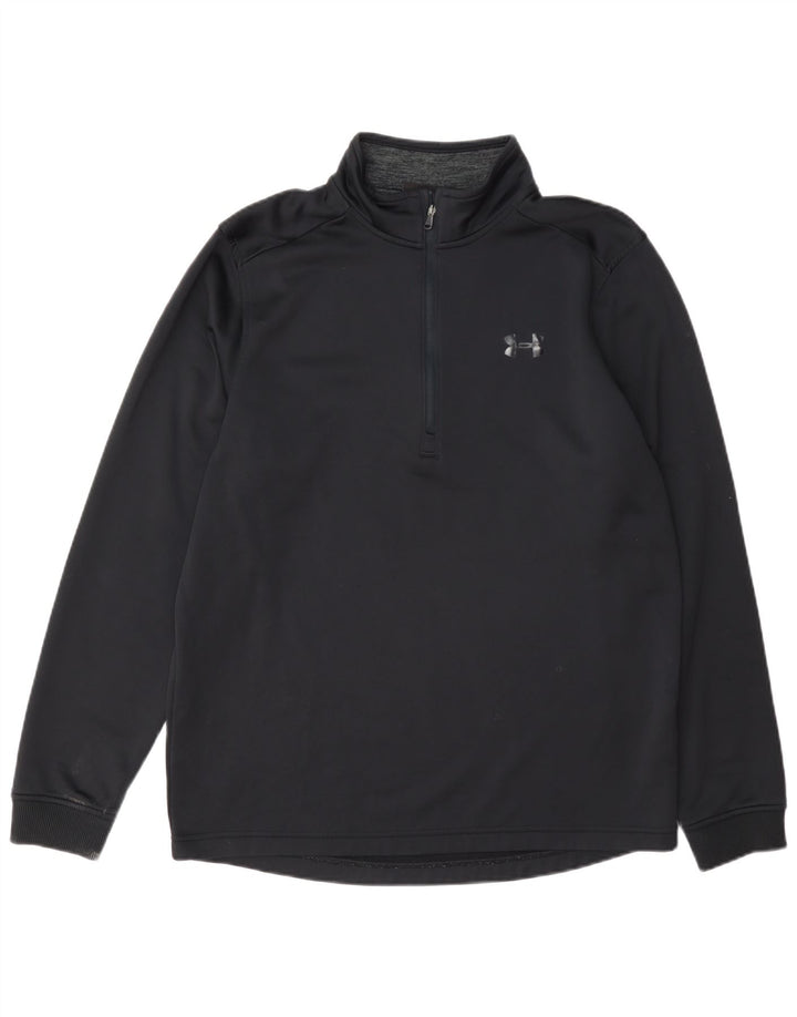 Under Armour Haut de Survêtement Cold Gear Zip Neck Pullover Homme Noir Moyen