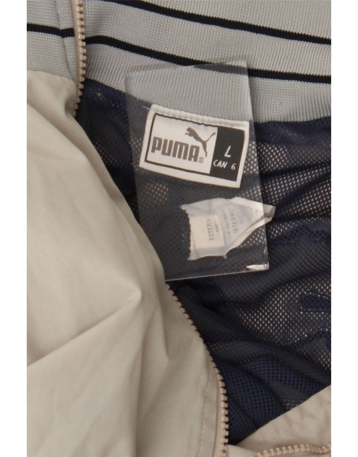Puma Veste Bomber Homme UK 40 Large Gris Coton