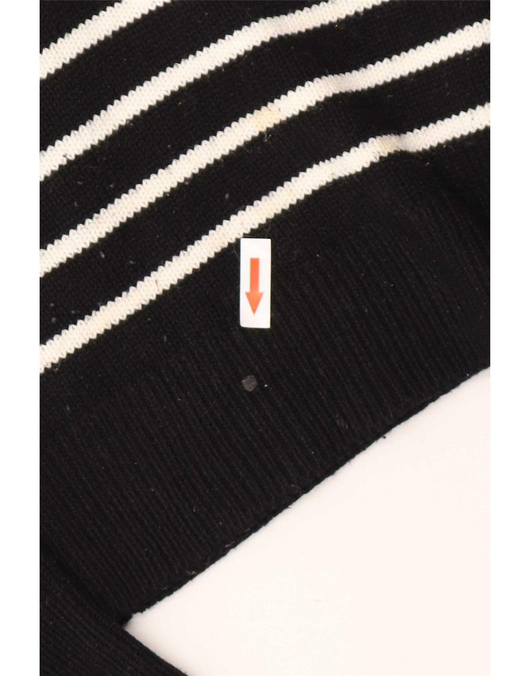 Zara Pull col bateau pour femme UK 14 Polyester rayé noir moyen