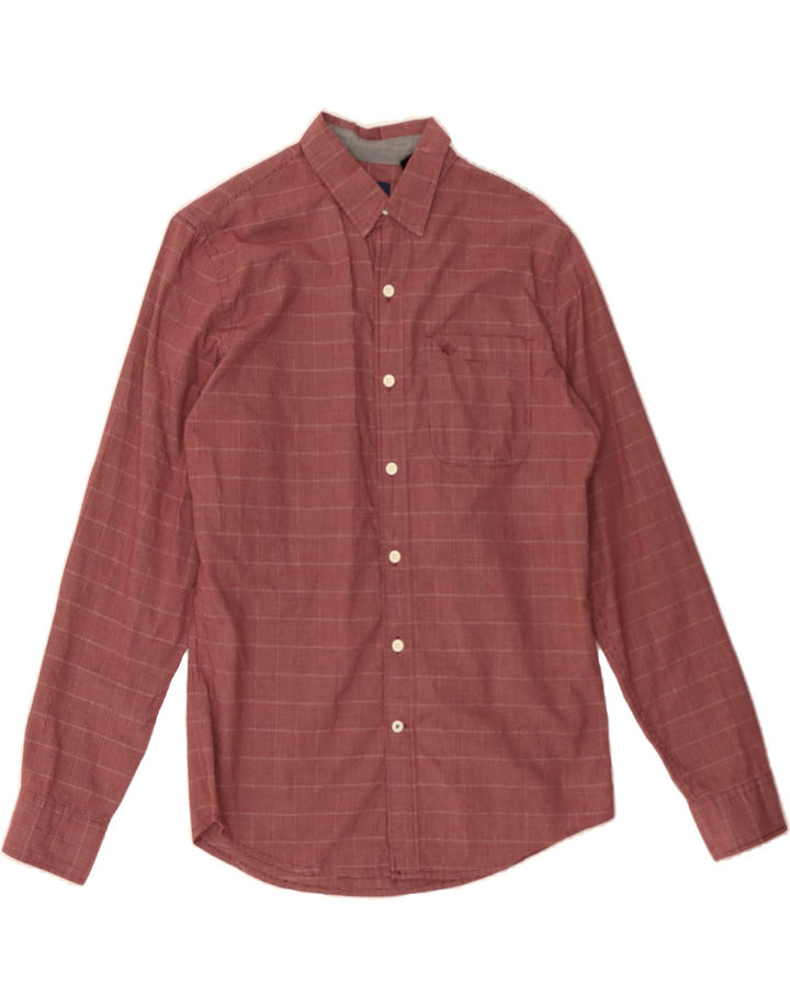 DOCKERS Mens Slim Shirt Small Red Check Cotton Vintage Dockers and Second-Hand Dockers from Messina Hembry 