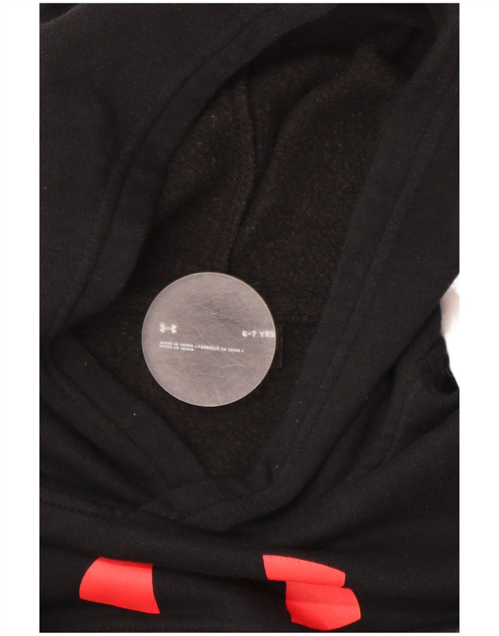 UNDER ARMOUR Pull à capuche graphique pour garçon 6-7 ans Coton color block noir