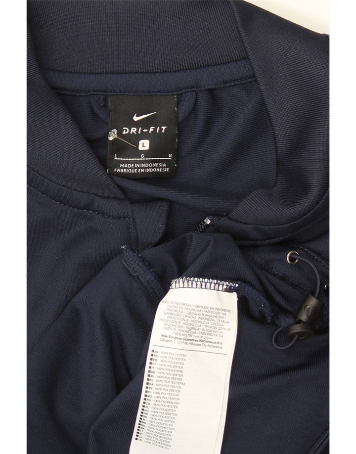 Nike Veste de survêtement Dri Fit pour homme Taille L en polyester bleu marine