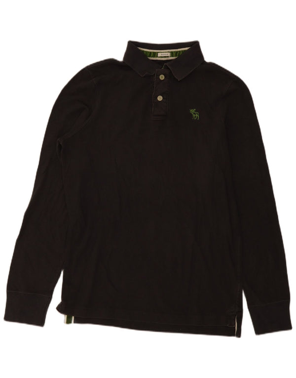 Abercrombie & Fitch Polo à manches longues pour homme 2XL Gris Coton