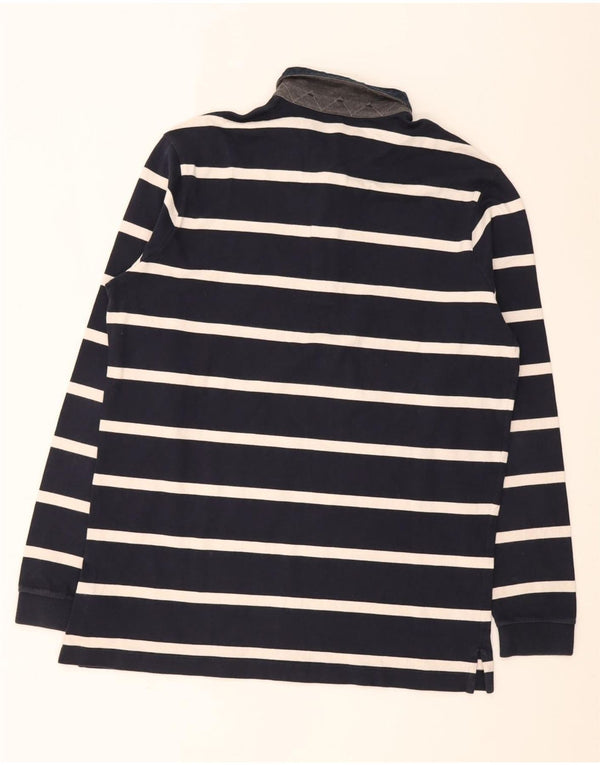 Paul & Shark Polo à manches longues pour homme 2XL en coton rayé bleu marine