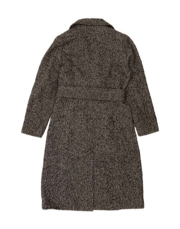 Marks & Spencer Manteau croisé pour femme UK 10 Petit chevron gris