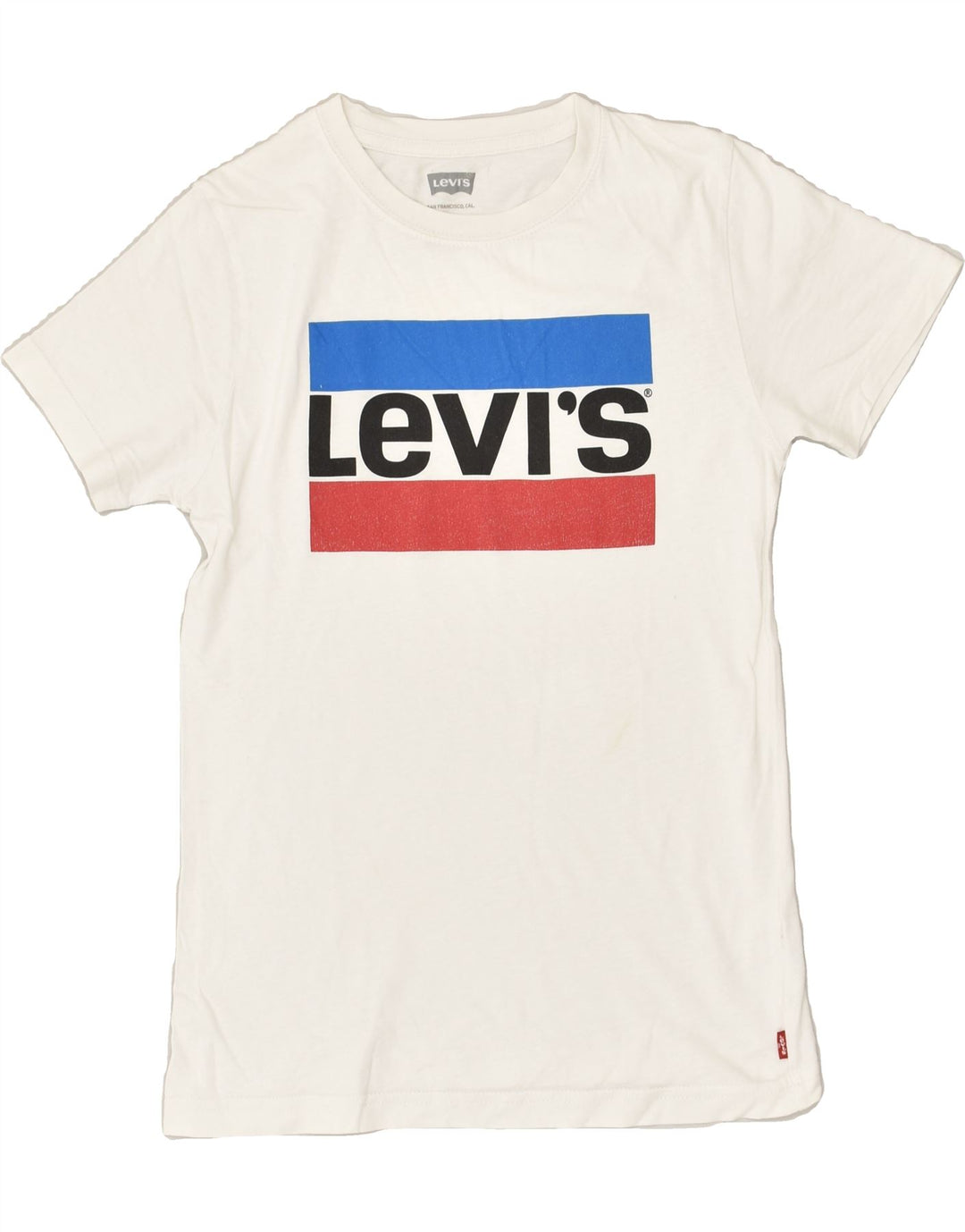 LEVI'S Boys Graphic T-Shirt Top 11-12 Years White Cotton | Vintage Levi's | Thrift | Second-Hand Levi's | Used Clothing | Messina Hembry 