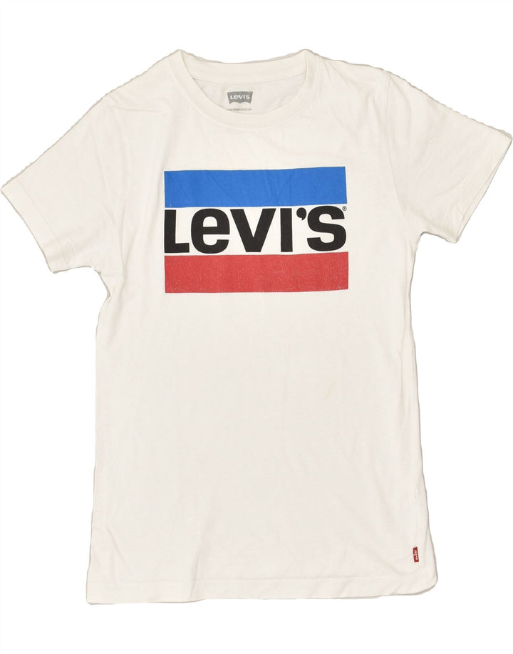 LEVI'S Boys Graphic T-Shirt Top 11-12 Years White Cotton | Vintage Levi's | Thrift | Second-Hand Levi's | Used Clothing | Messina Hembry 