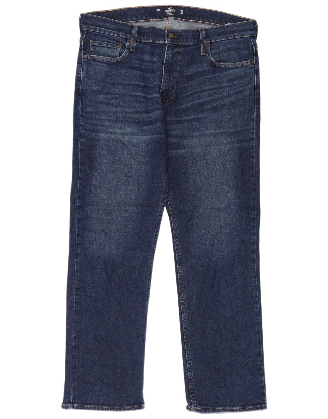 Hollister Jean Flex Straight Homme W34 L30 Bleu