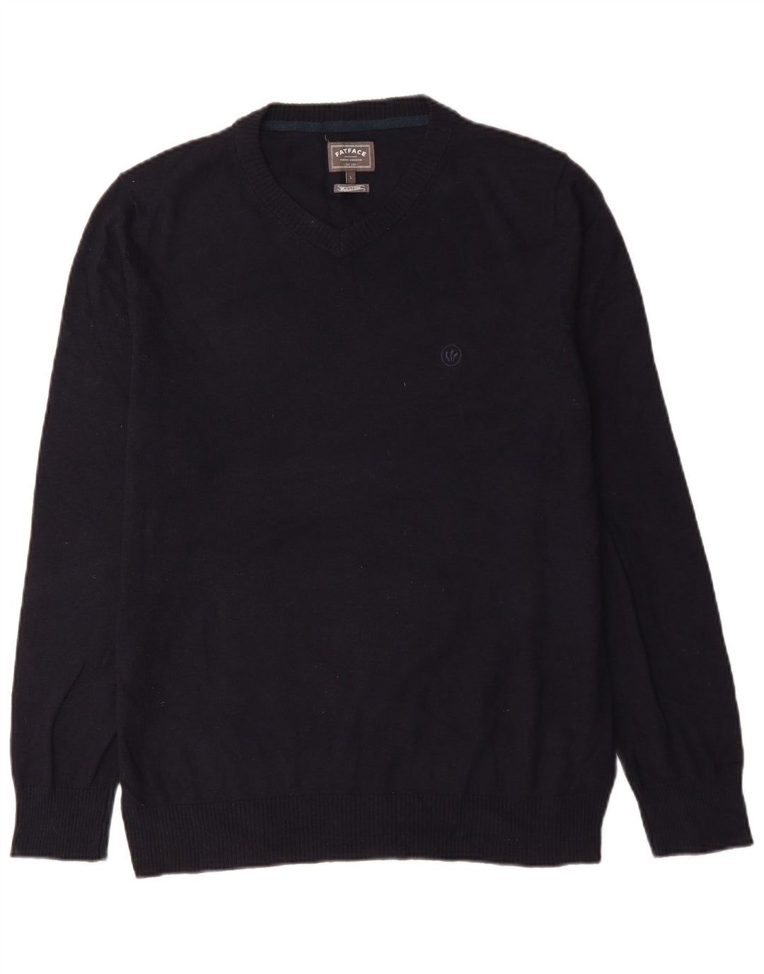 Fat Face Pull col V pour homme en coton bleu marine Taille L