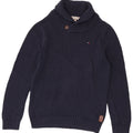 Tommy Hilfiger Pull Col Châle Homme Bleu Marine Moyen