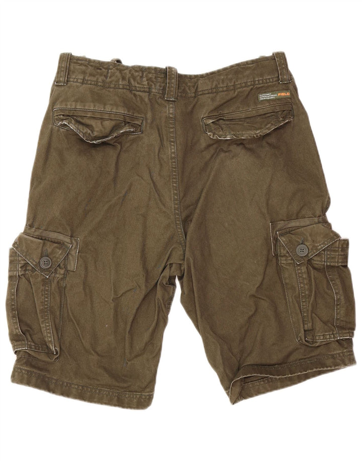 SUPERDRY Short Cargo Homme W32 Coton Kaki Moyen