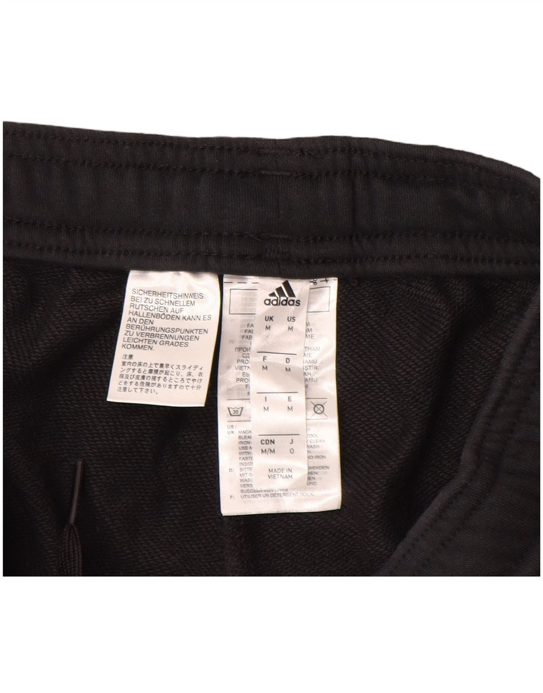 ADIDAS Pantalon de survêtement pour homme en coton noir moyen