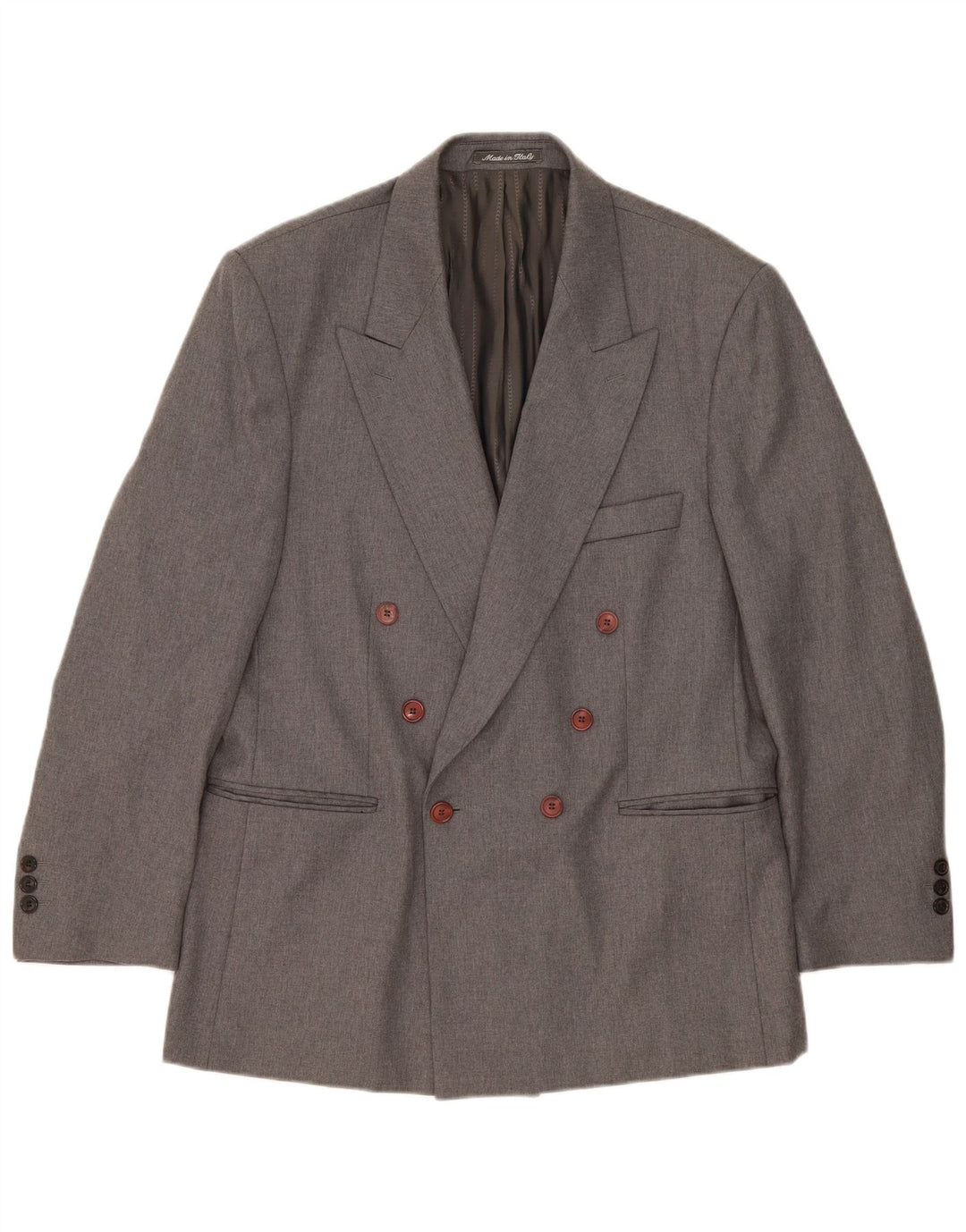 Mirage Veste Blazer Croisée Homme IT 52 XL Gris Laine Mérinos