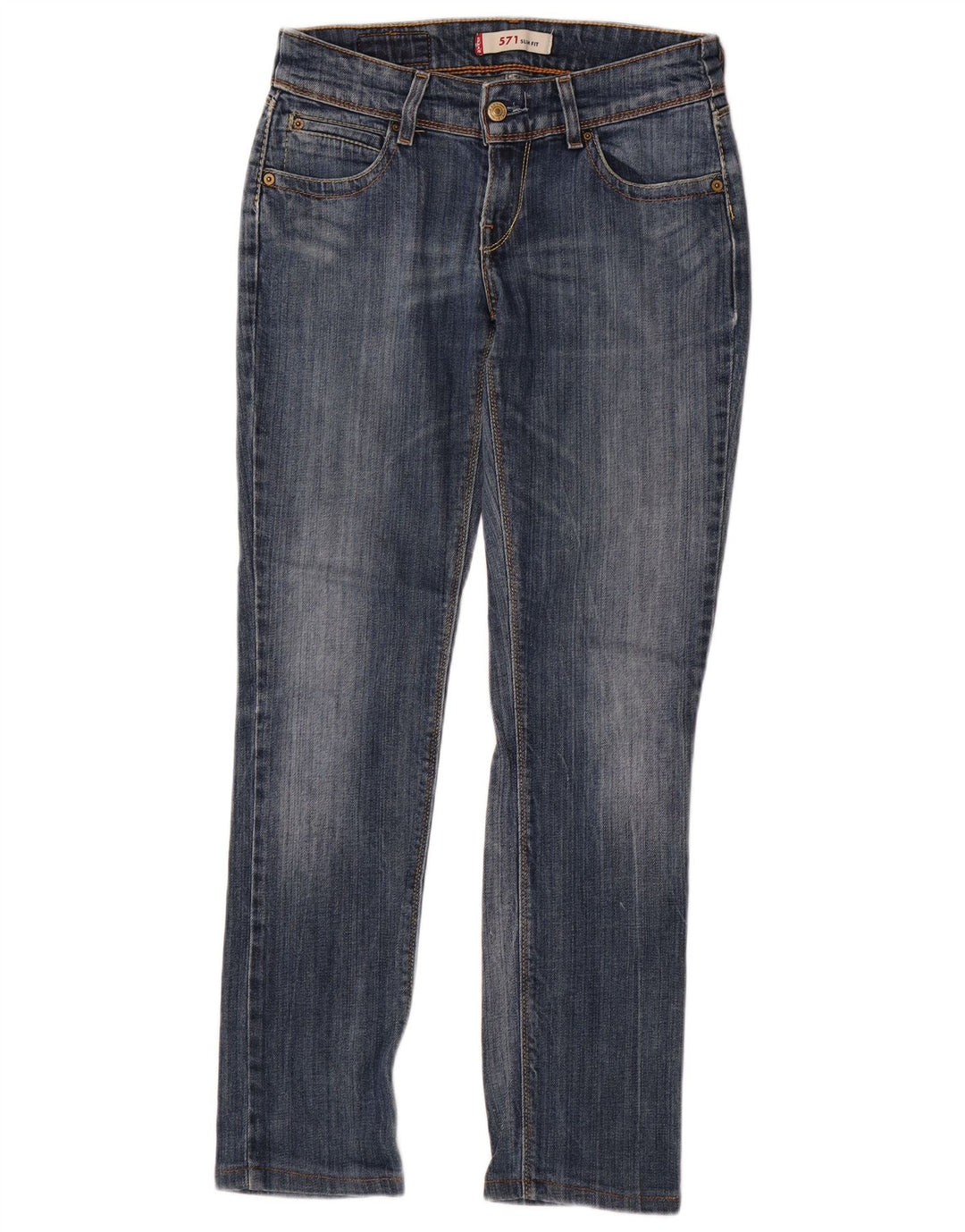 Levi's Jean Slim 571 Femme W29 L30 Bleu Coton