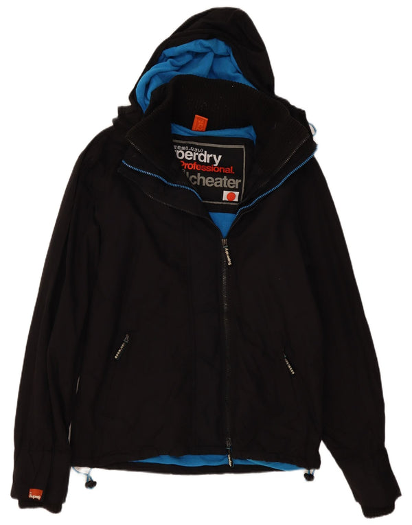Superdry Veste coupe-vent à capuche The Windcheater pour homme UK 40 Large Noir
