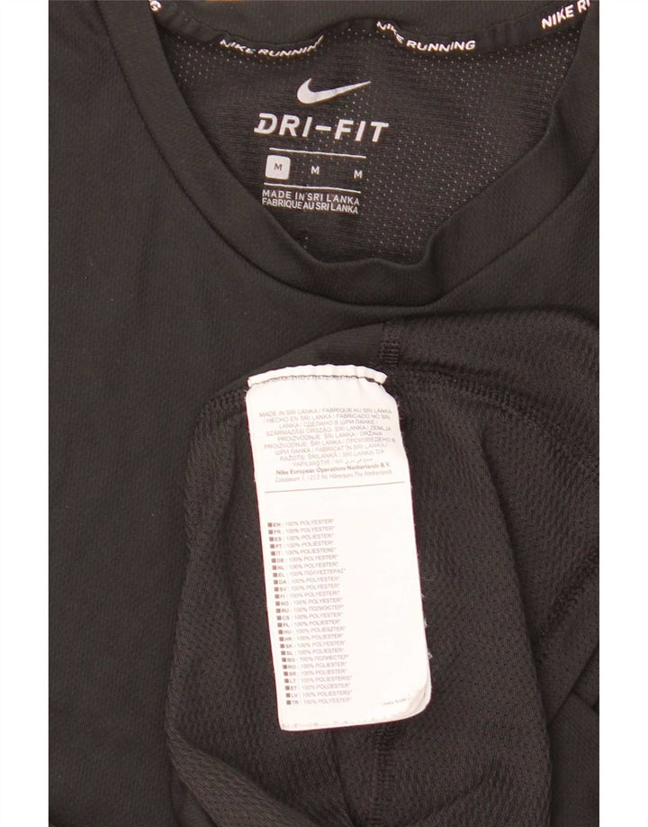 Nike Hommes Dri Fit T-Shirt Haut Noir Moyen Polyester