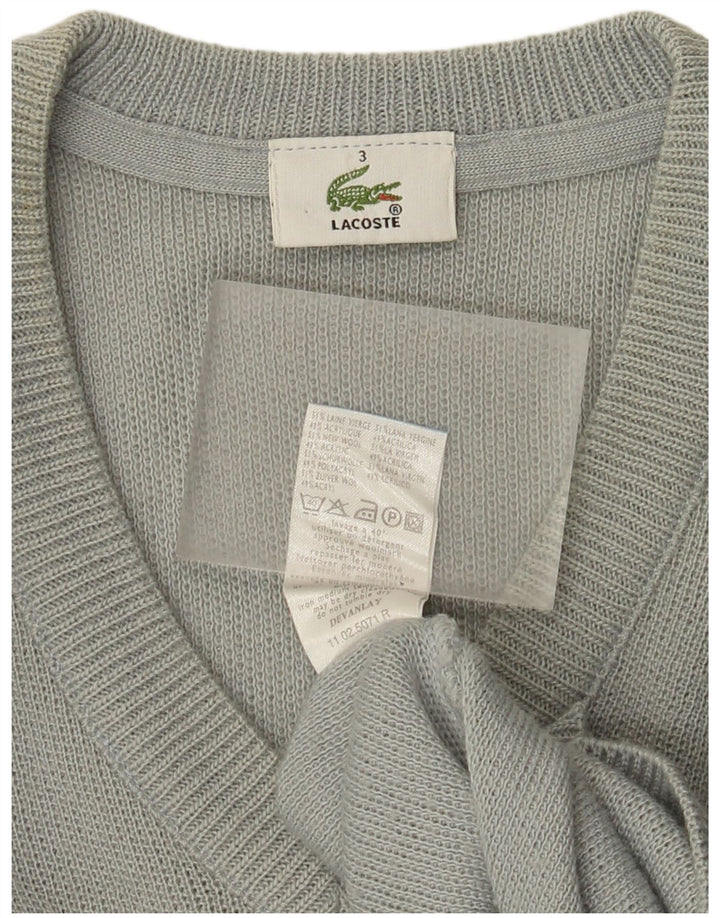 Lacoste Pull col V pour homme Taille 3 Petite laine verte
