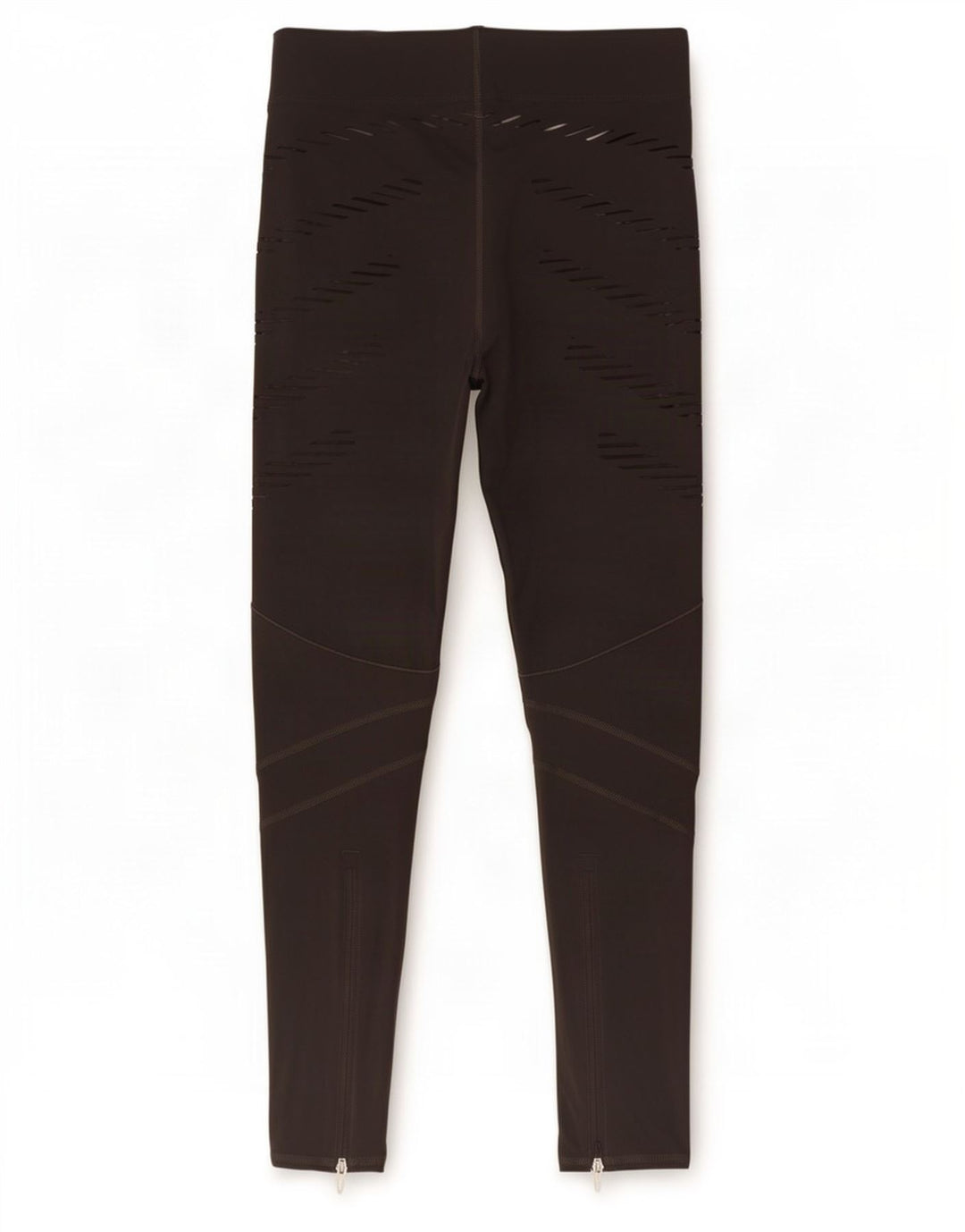 Adidas Climalite Leggings UK 8/10 Petit Gris Rayé Polyamide