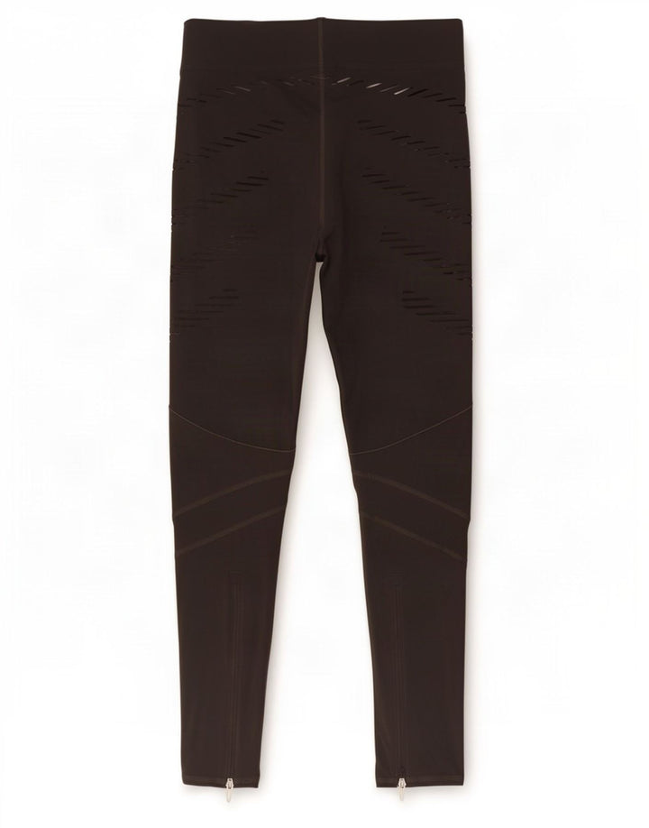 Adidas Climalite Leggings UK 8/10 Petit Gris Rayé Polyamide