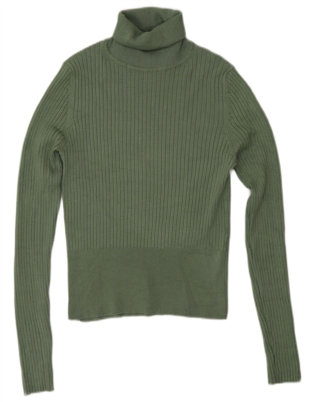 Zara Pull col roulé pour femme UK 12 Viscose vert moyen