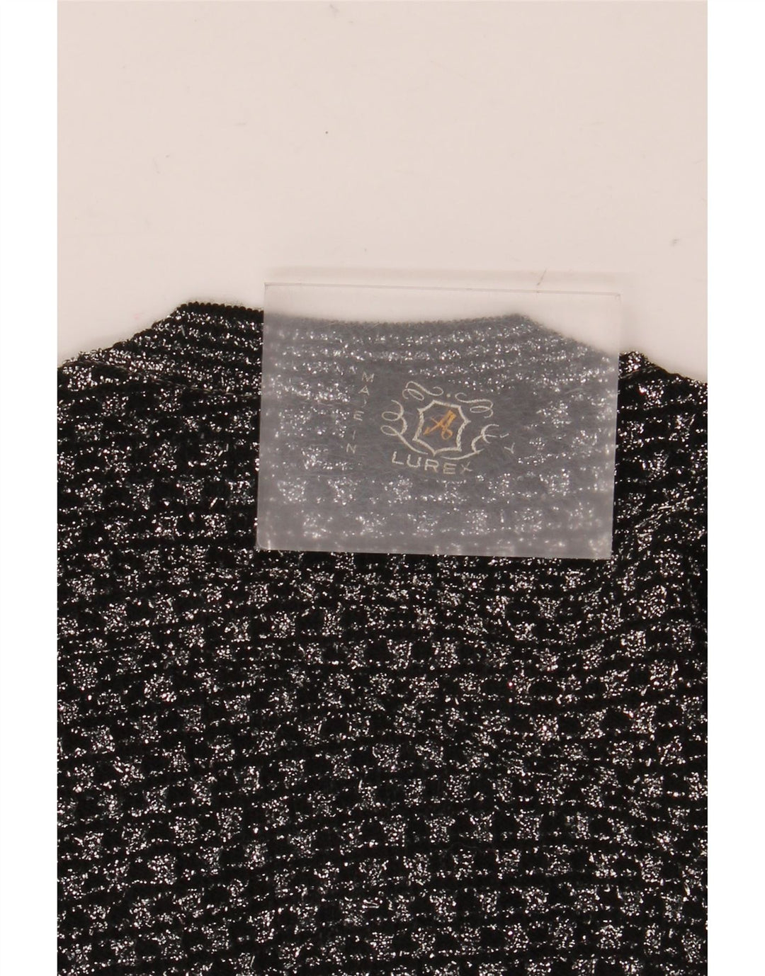 vintage Womens Vest Tank Top UK 14 Moyen Noir Géométrique