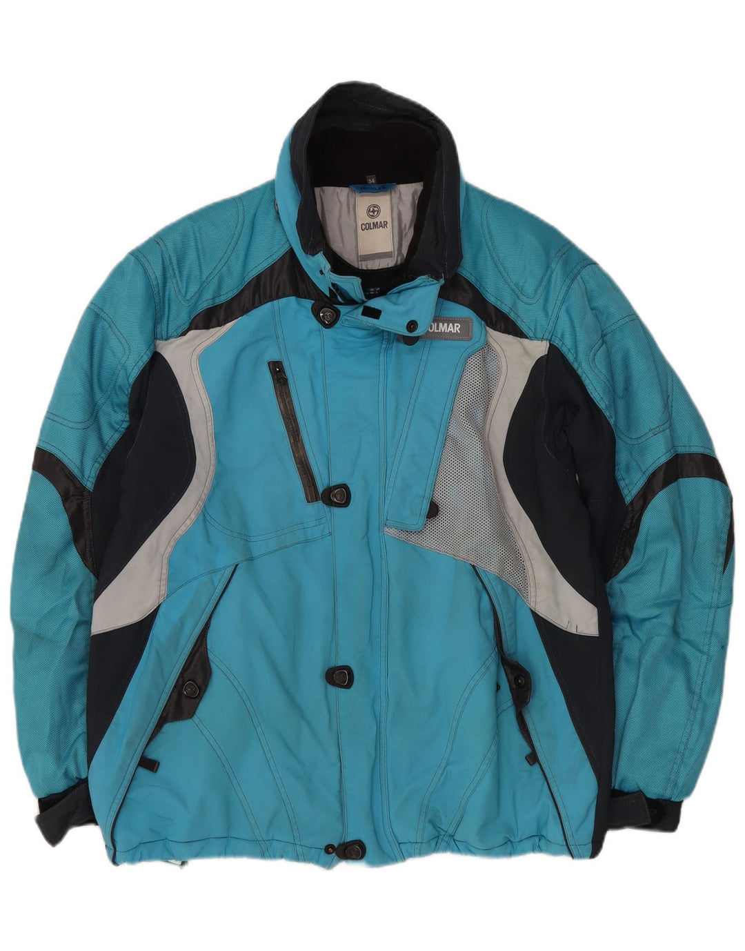 Colmar Veste de ski pour homme EU 54 Large Bleu Colourblock
