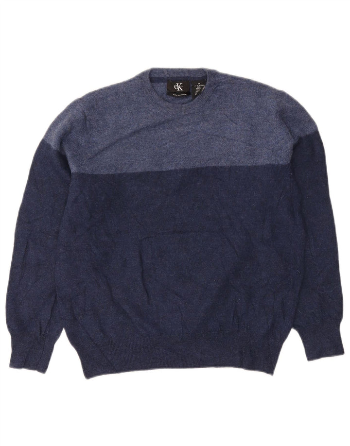 Calvin Klein Pull ras du cou pour femme UK 12 Bleu marine moyen