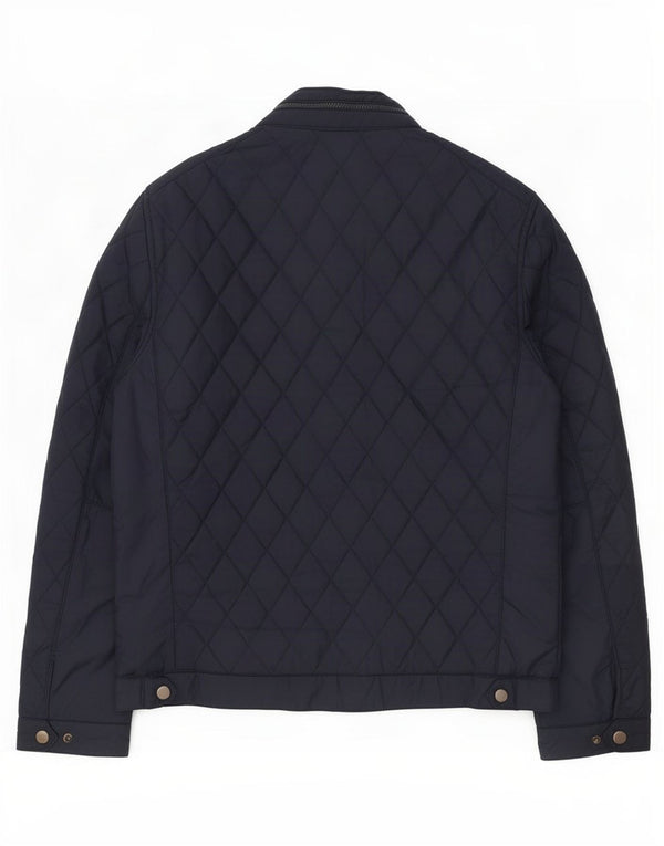 Zara Veste matelassée à capuche pour homme UK 40 Large Bleu marine