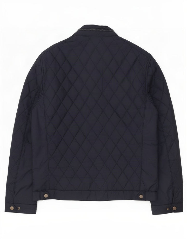 Zara Veste matelassée à capuche pour homme UK 40 Large Bleu marine