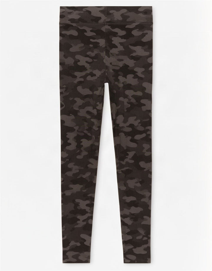 Marks & Spencer Leggings Femme UK 12 Viscose Camouflage Gris Moyen
