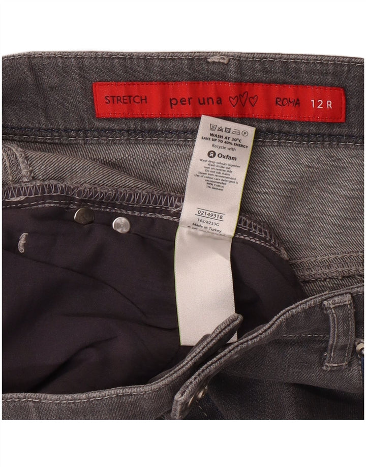 PER UNA Jeans Roma Bootcut pour femme UK 12 Medium W30 L28 Gris Coton