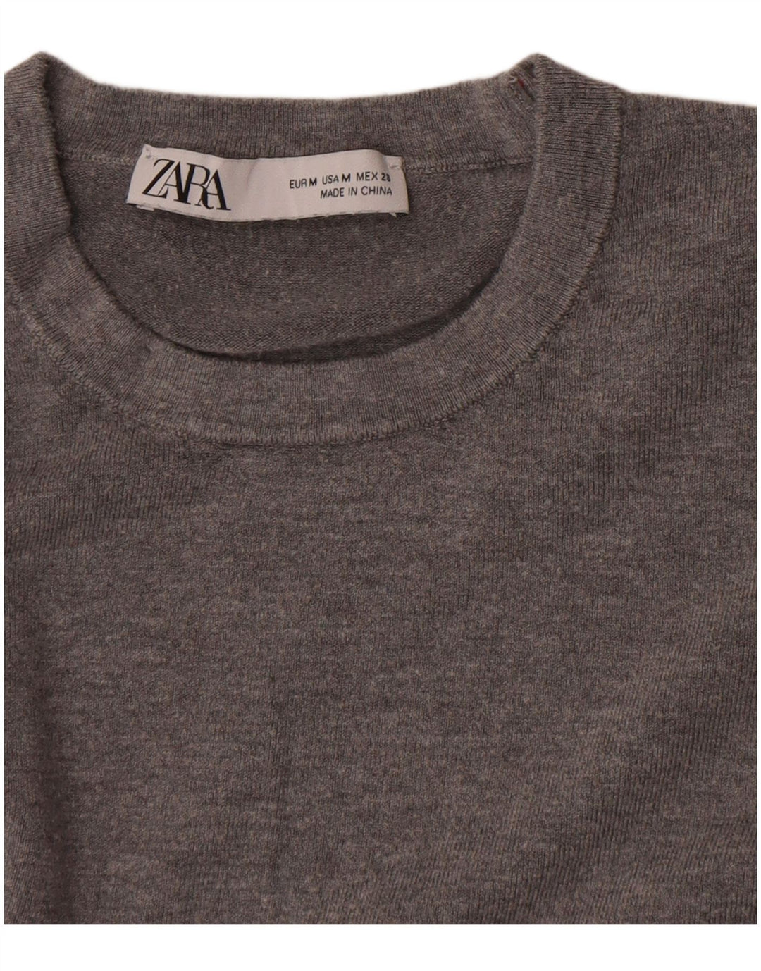 Zara Pull ras du cou pour femme UK 12 Gris moyen